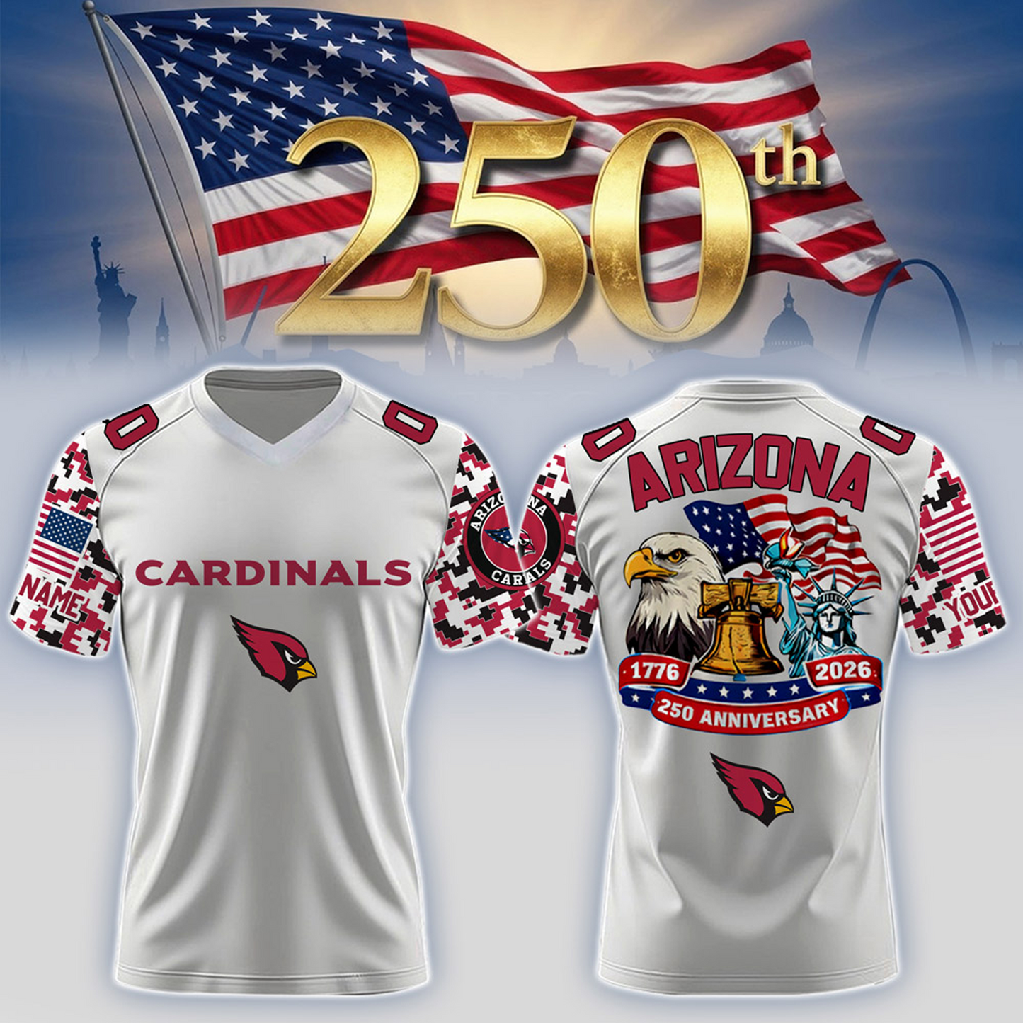 ARI x 250th Years USA Anniversary-V-neck Short Sleeve Jersey DATND TANTD