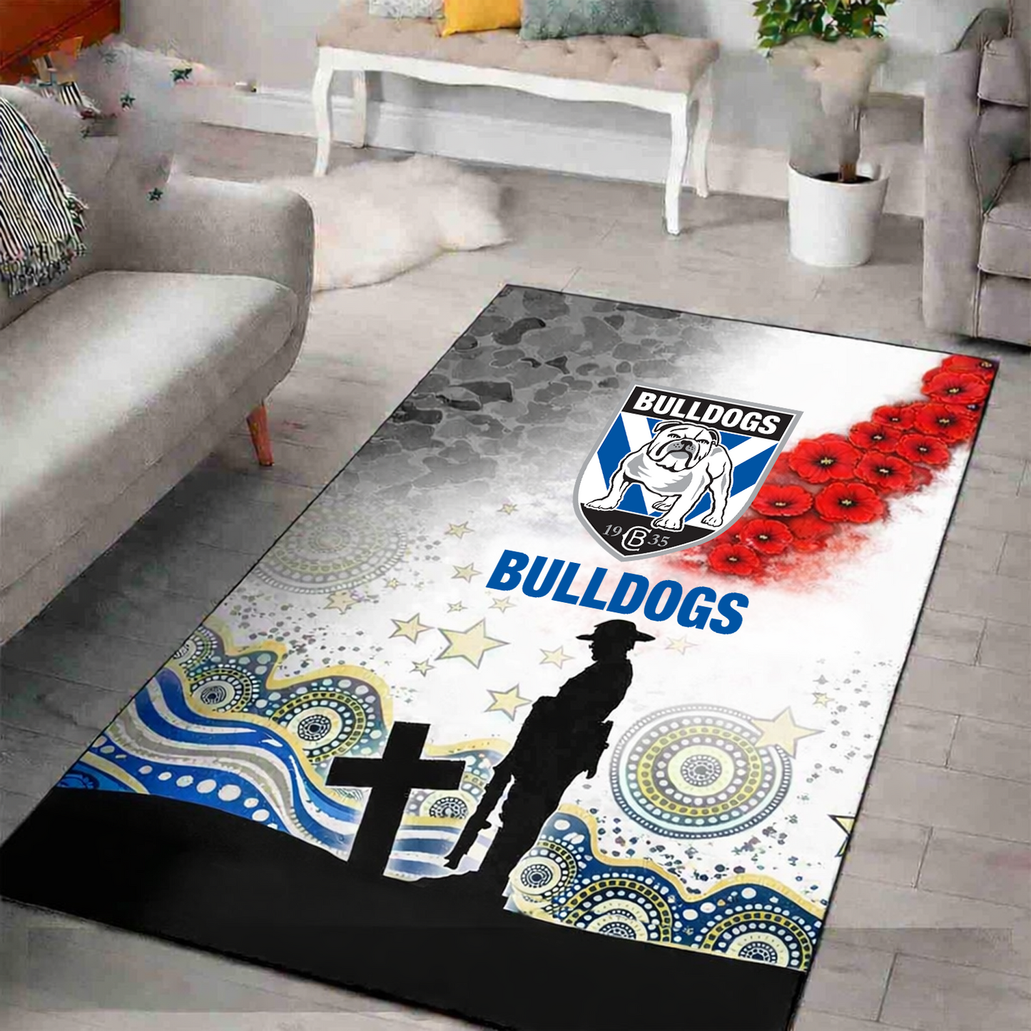 CBY x NRL Anzac Day Living Room And Bedroom Rug Limited Edition DatND DVT