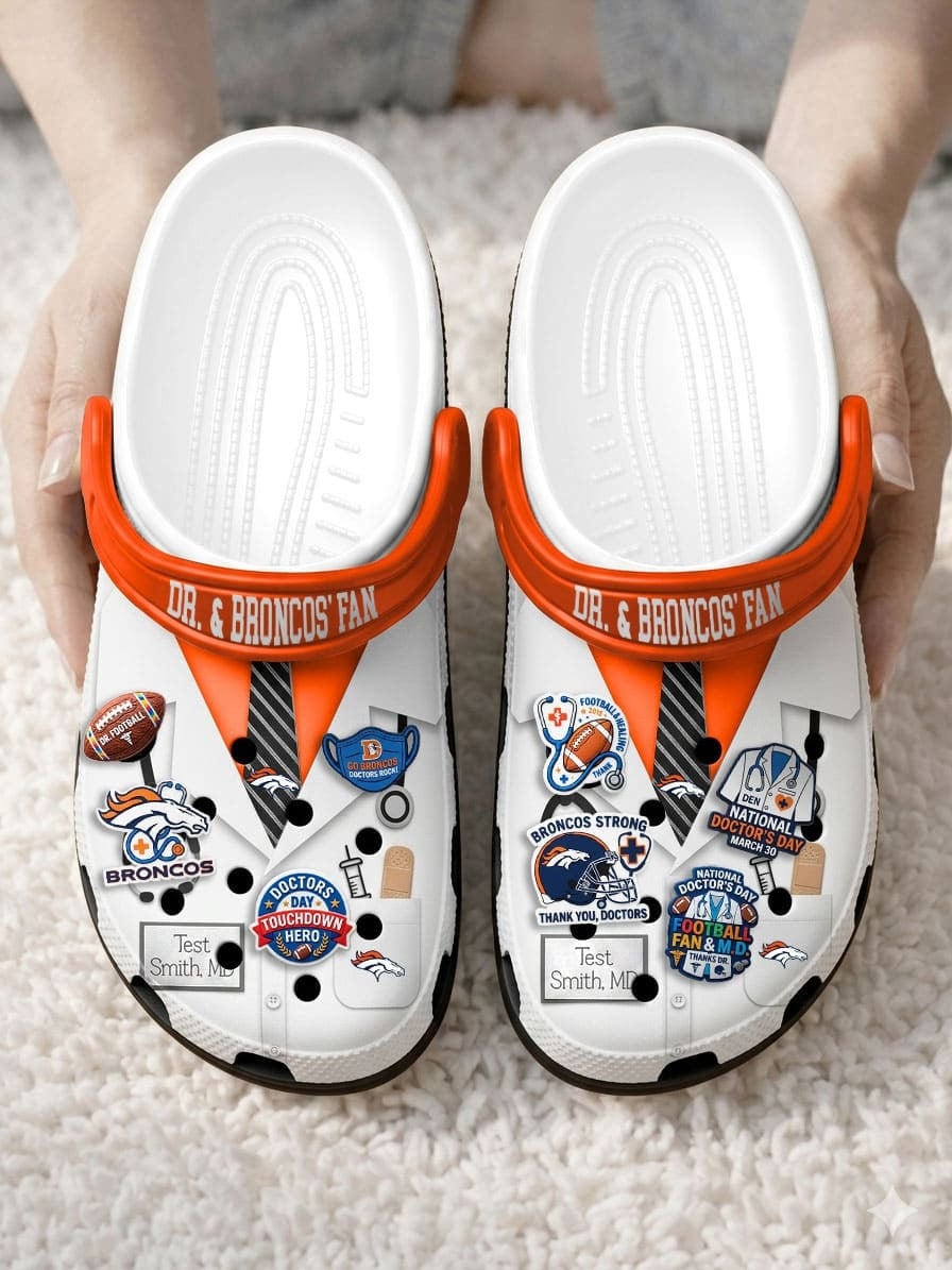 DB PREMIUM NFL NATIONAL DOCTOR'S DAY CLOGS WITH 8 CHARMS DDT CTND