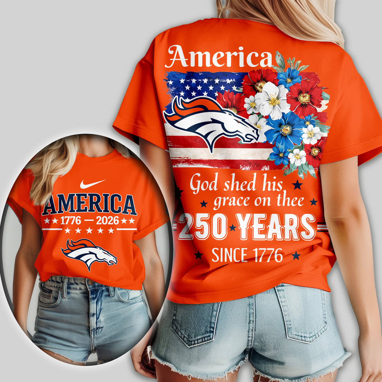 DB Premium NFL America God Shed His Grace On Thee Women Shirt DDT NTL