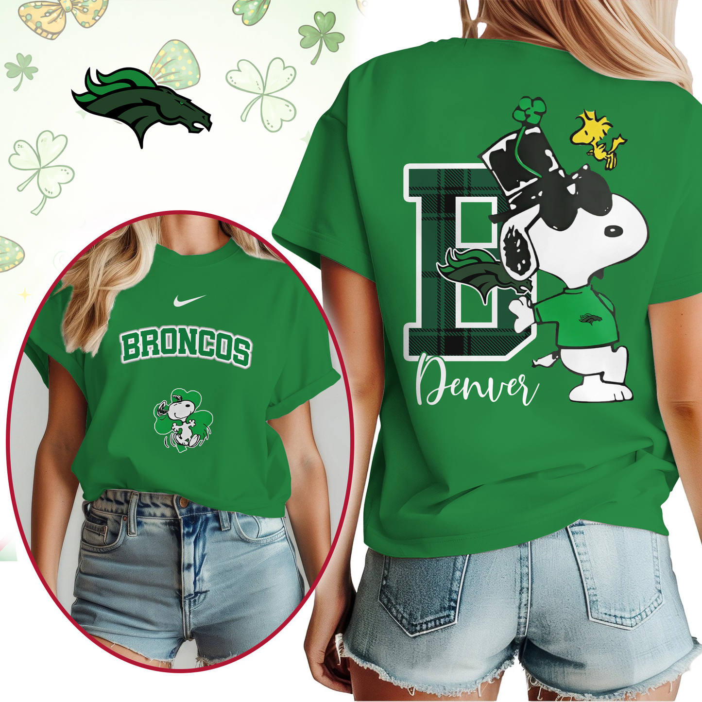 DB Premium NFL Snoopy St. Patricks Day Shirt DDT NTL