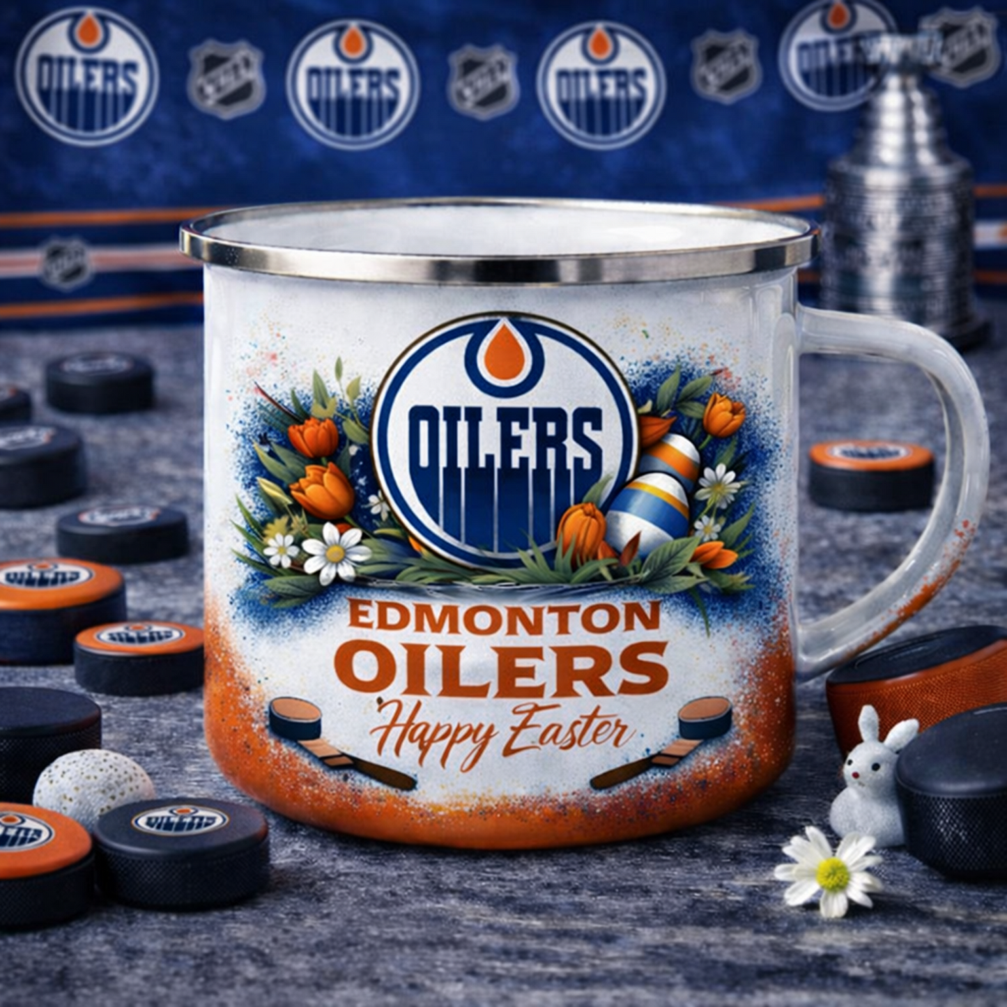EDM X NHL Easter-themed enamel mug 0703 NAK NHT