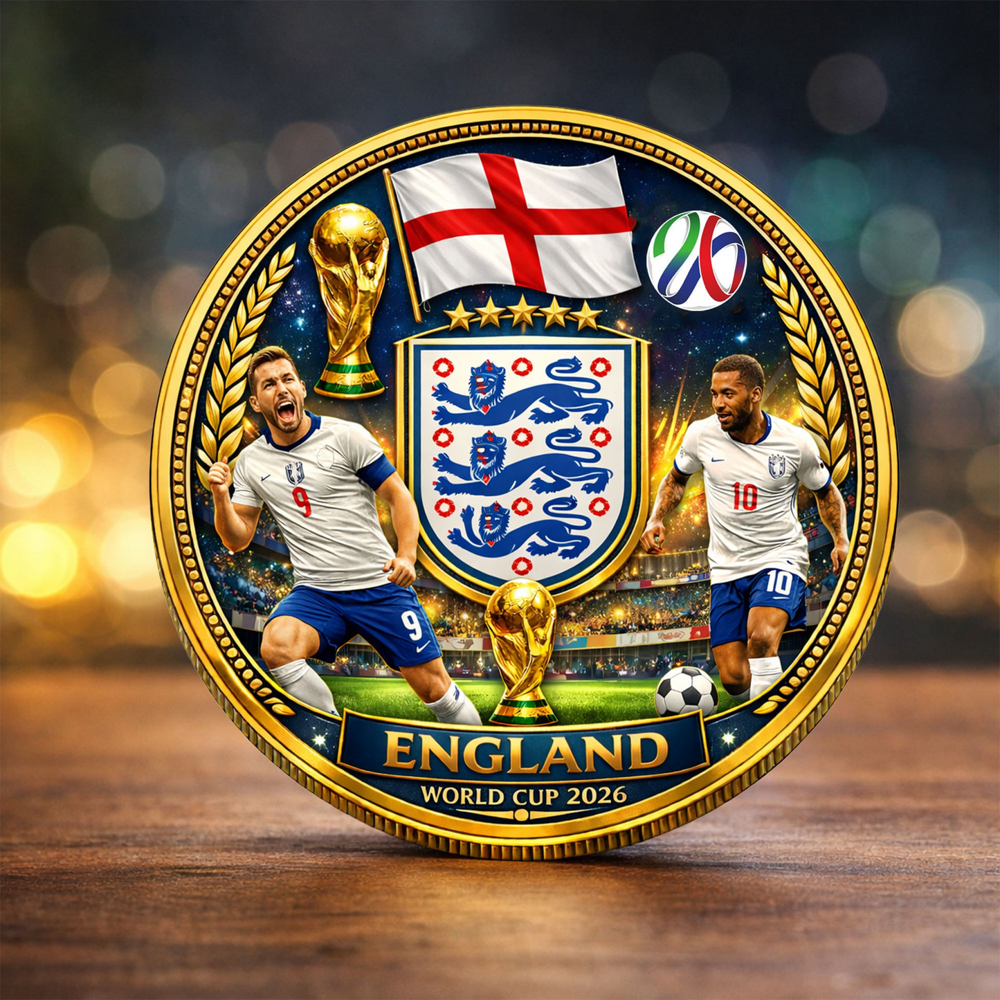 England Premium World Cup Commemorative Coin DDT CTND