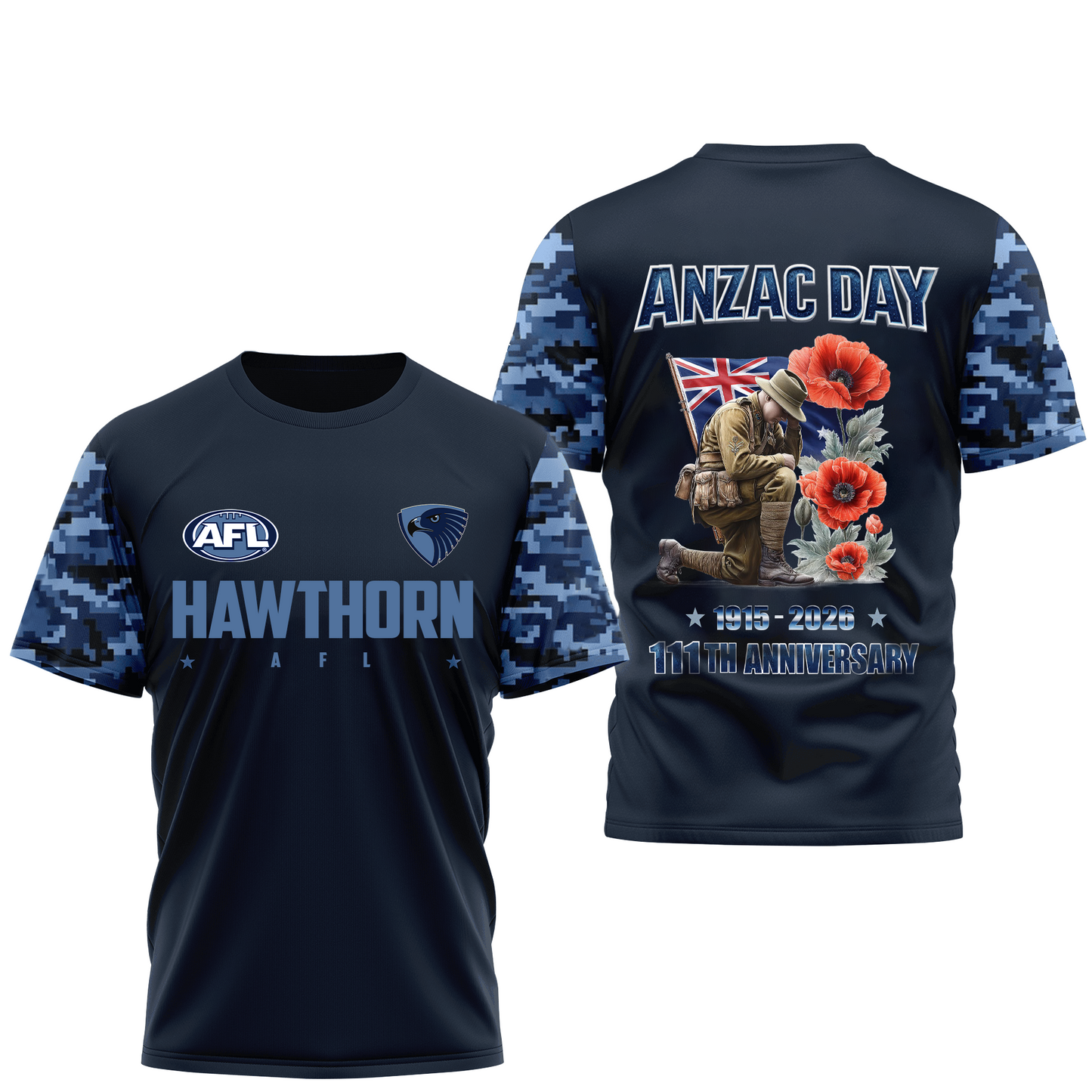 HAW x AFL 111th Anniversary Anzac Day Shirt DDT CTND