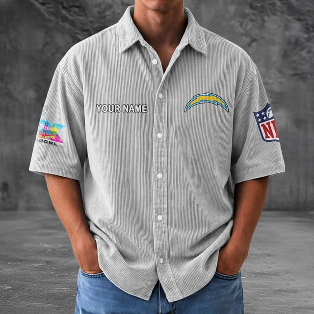 LAC x NFL Men Seersucker Button Shirt DDT NTL