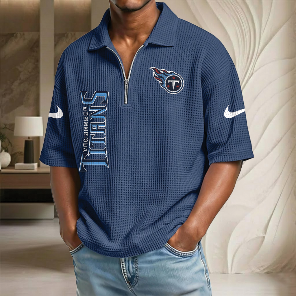 NFL x TEN Waffle Half-Zip Polo Shirt HLP 070326 HLPHUONG