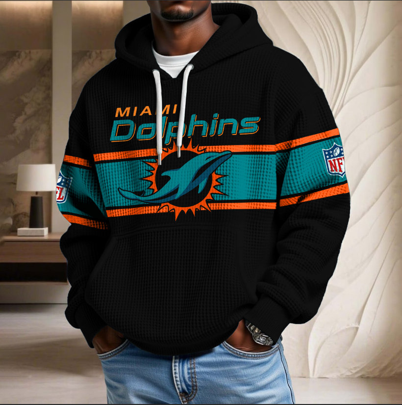 NFL x MIA Black Version Waffle Hoodie HLP HLPHUONG