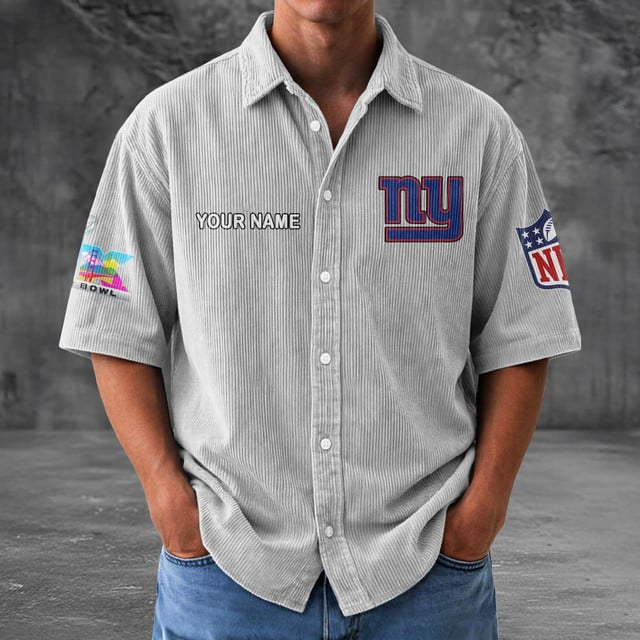 NYG x NFL Men Seersucker Button Shirt DDT NTL