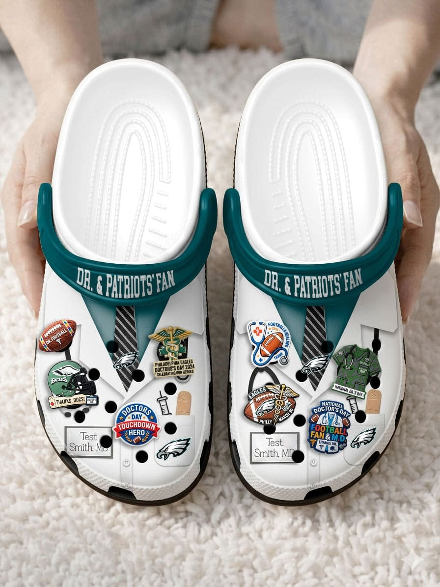 PE PREMIUM NFL NATIONAL DOCTOR'S DAY CLOGS WITH 8 CHARMS DDT CTND