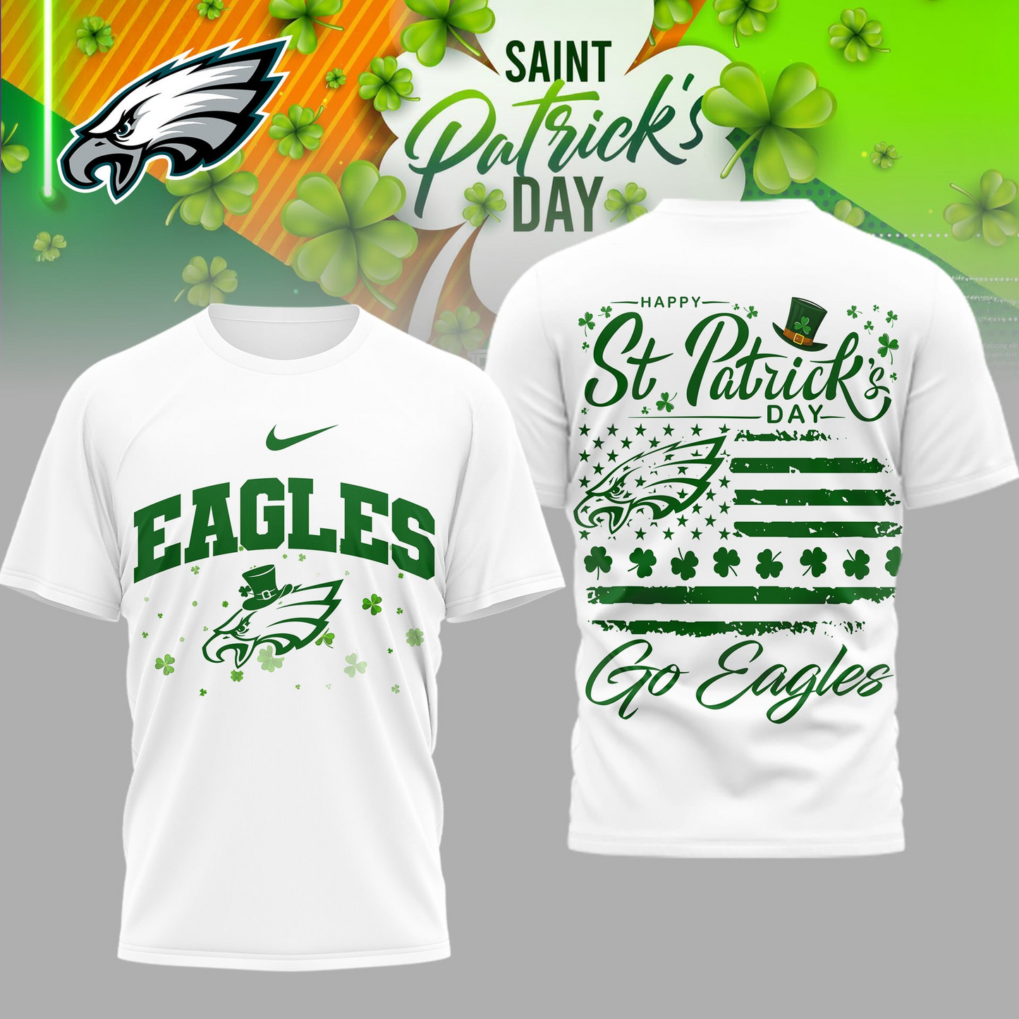 PE Premium NFL St. Patricks Day 3D Shirt DDT CTND
