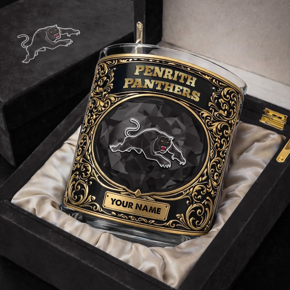 PP x NRL New Luxury Whiskey Glass Custom Name Gifts DDT TTTZ