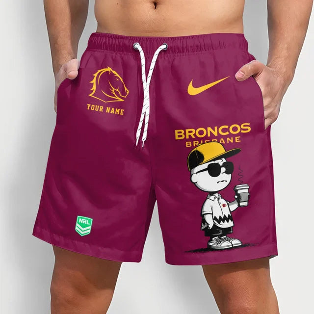 PREMIUM NRL X BB Cool Snoopy Men Short Pants Custom Name For Summer NDT NTN