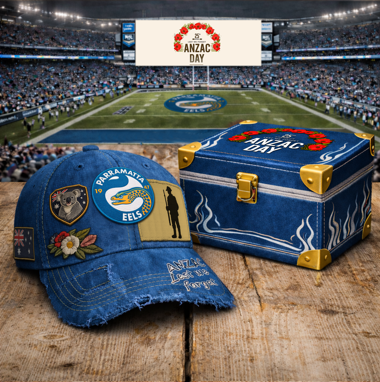 PREMIUM NRL X PE .RETRO ANZAC DAY CAP LIMITED EDITION NDT VHM