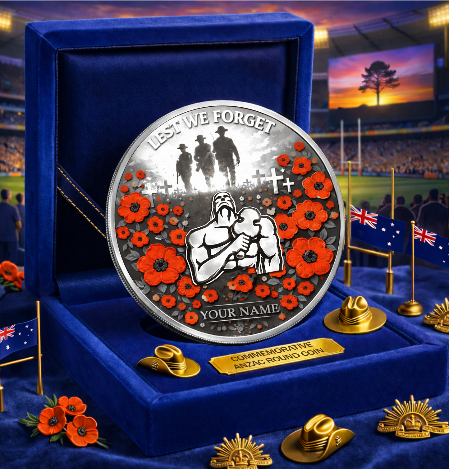 PREMIUM SRP X CHI Anzac Day 2026 Commemorative Coin Custom Name Limited Edition NDT VHM