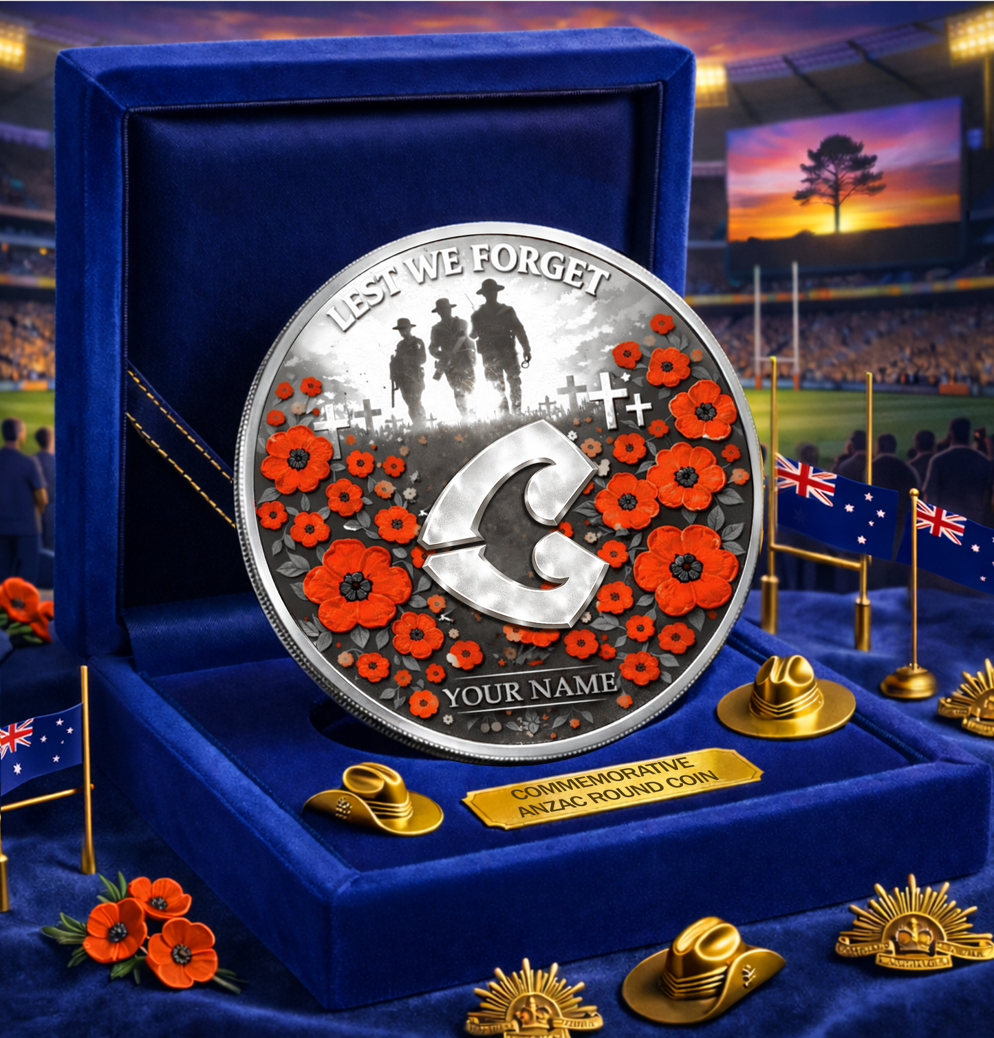 PREMIUM SRP X CRU Anzac Day 2026 Commemorative Coin Custom Name Limited Edition NDT VHM