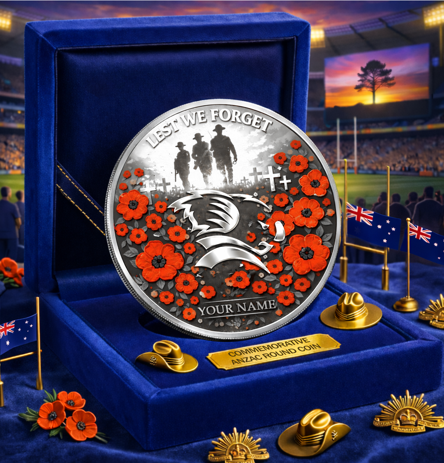 PREMIUM SRP X QR Anzac Day 2026 Commemorative Coin Custom Name Limited Edition NDT VHM