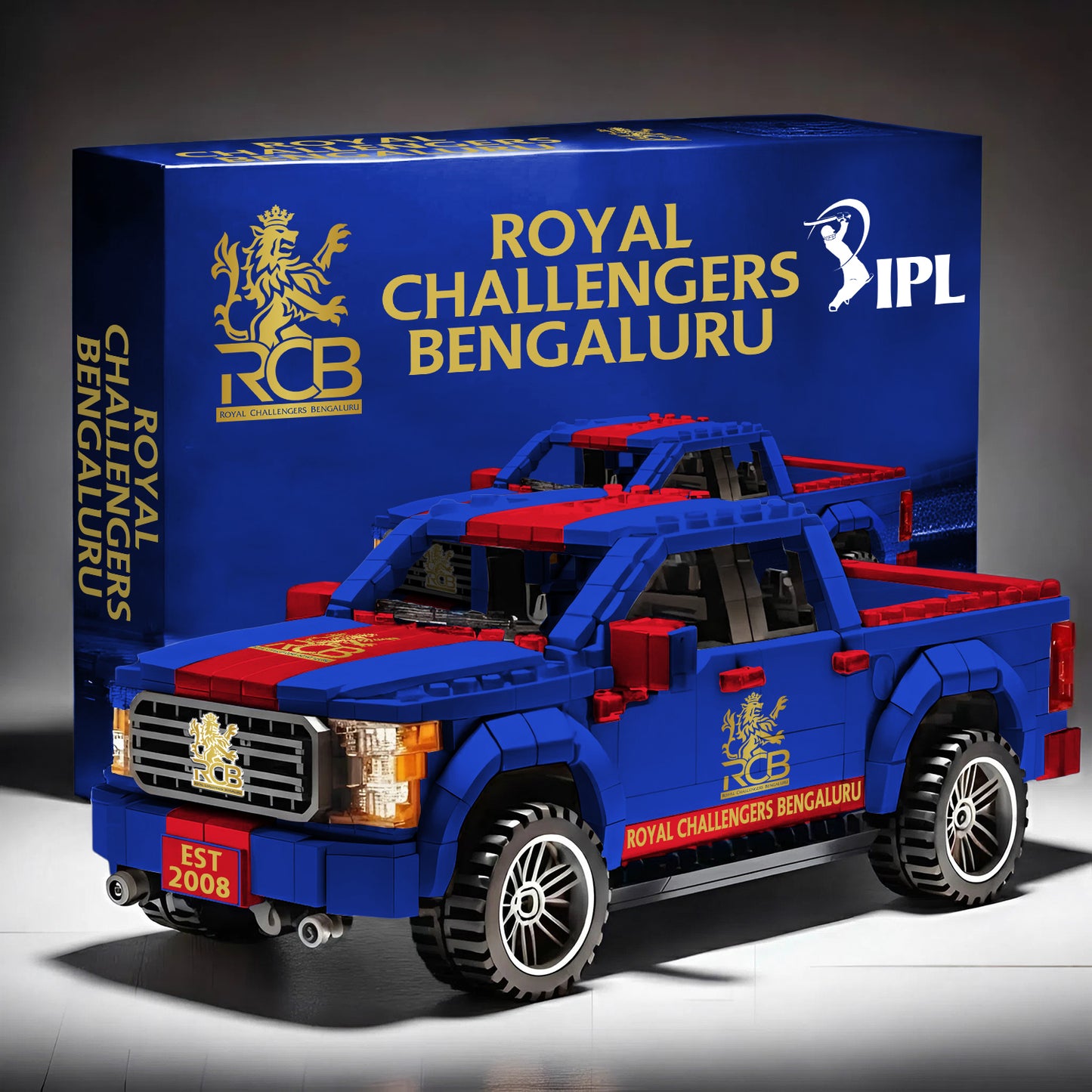 PREMIUM IPL X RCB LEGO 3D BUILDING BLOCK SET NDT NHM 210326