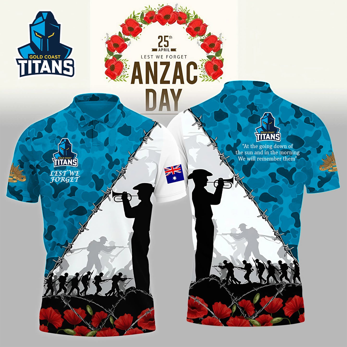 PREMIUM NRL X GCT ANZAC DAY POLO SHIRT LIMITED EDITION NDT NHM 130326