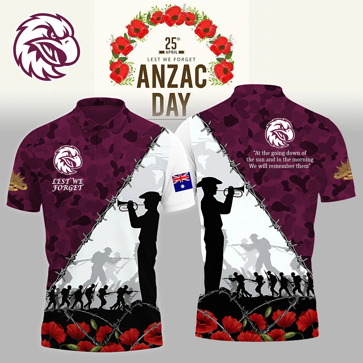 PREMIUM NRL X MWSE ANZAC DAY POLO SHIRT LIMITED EDITION NDT NHM 130326