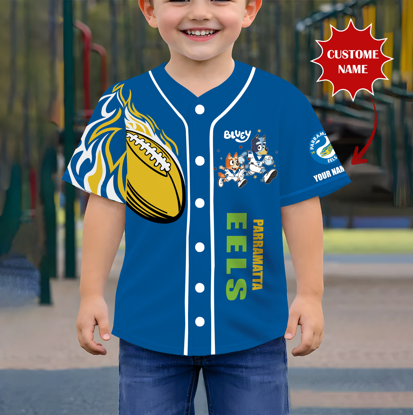 PREMIUM NRL X PE BLUEY Youth Baseball Jersey Limited Editions NDT VHM 190326