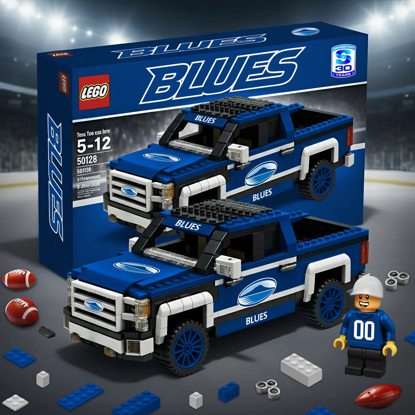 PREMIUM SPR X BLU CELEBRATING 30 YEARS 5D LEGO BUILDING BLOCK TRUCK LIMITED EDITION NDT NHM 190326