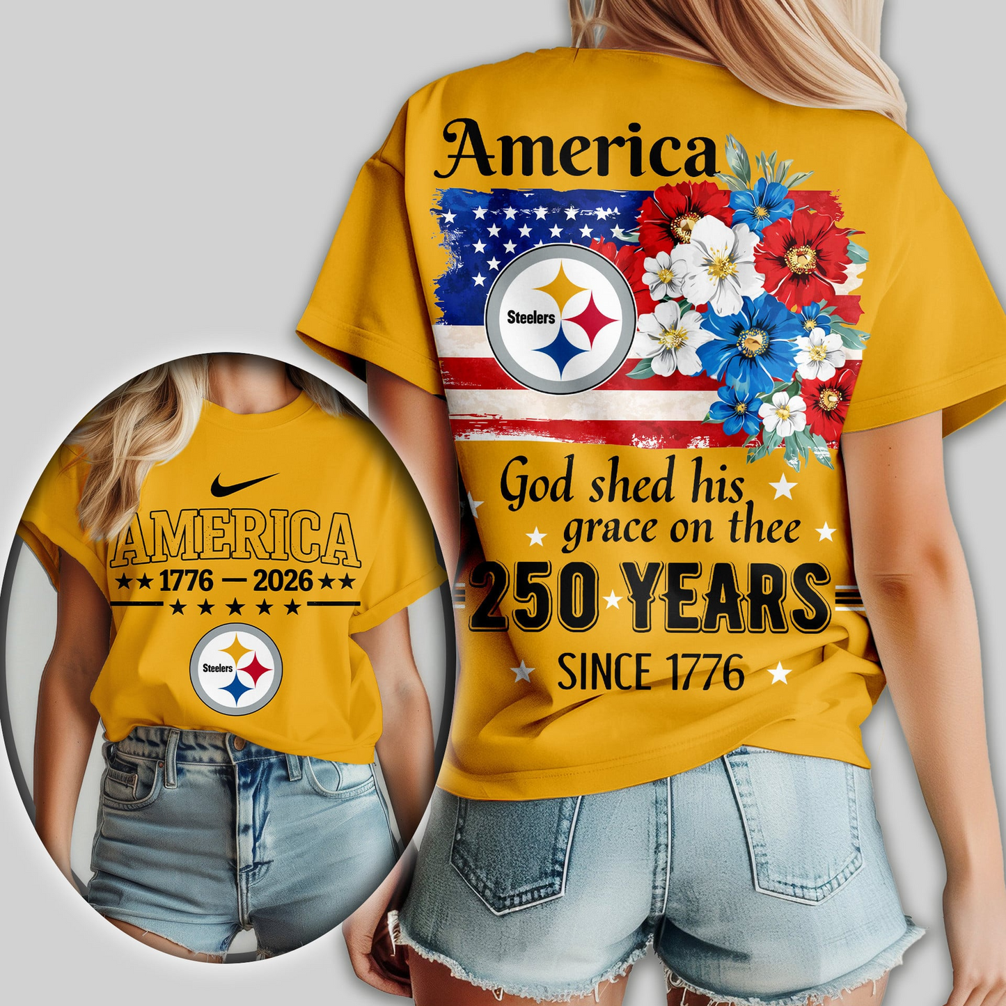 PS Premium NFL America God Shed His Grace On Thee Women Shirt DDT NTL