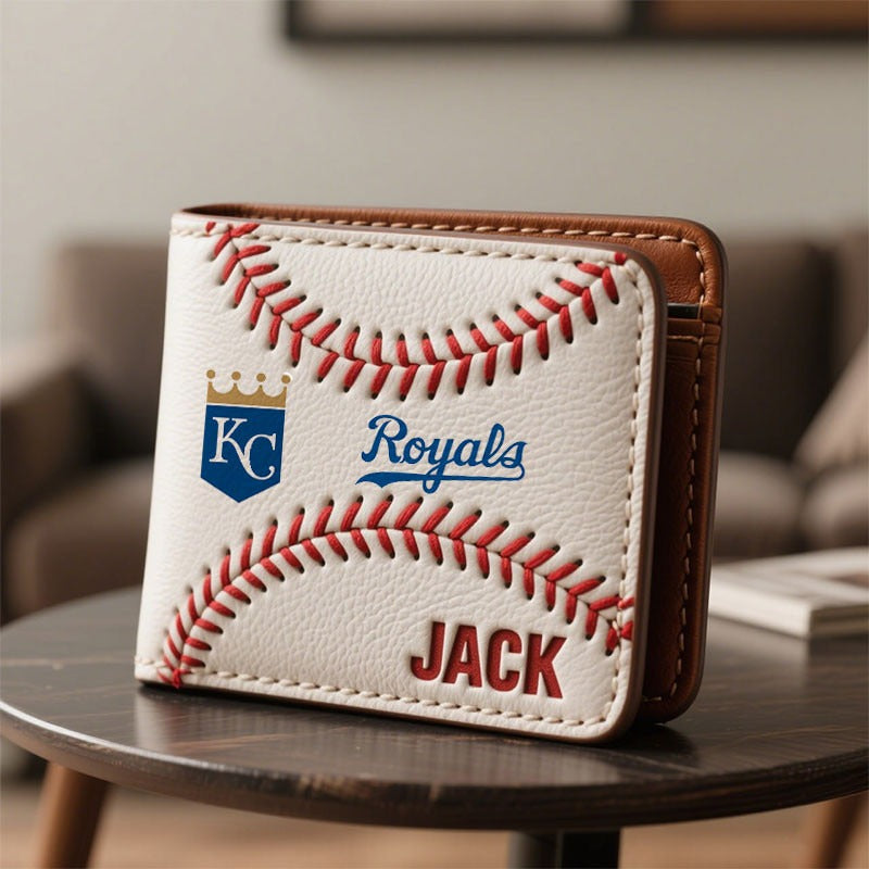 Personalized KCR x MLB Leather Wallet DDT TTTZ