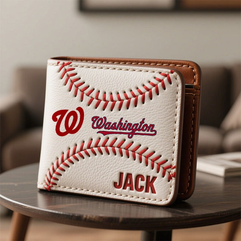 Personalized WN x MLB Leather Wallet DDT TTTZ