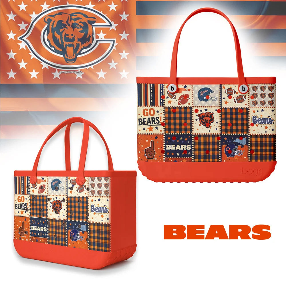 Premium NFL X CB Patchwork Design Beach Tote Bag NDT NTN