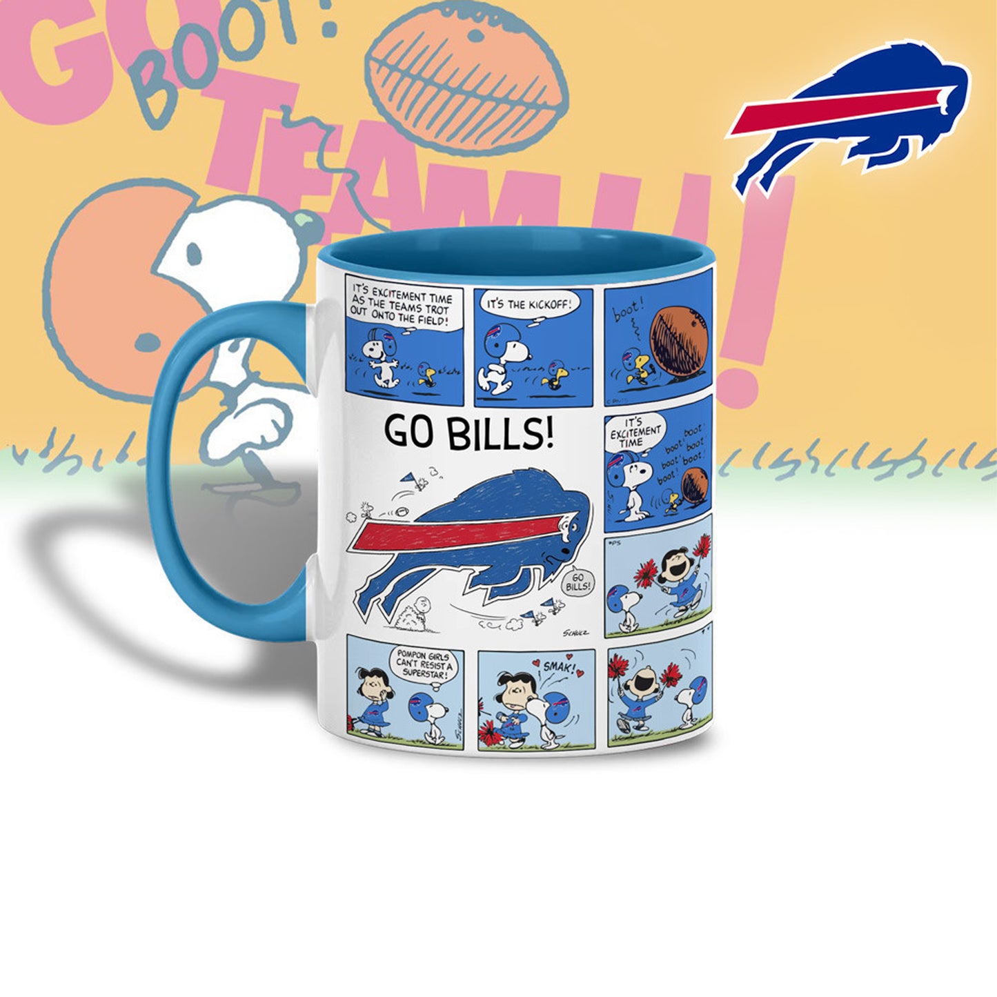 Premium NFL x BB Peanuts Comic Mug NDT NHM