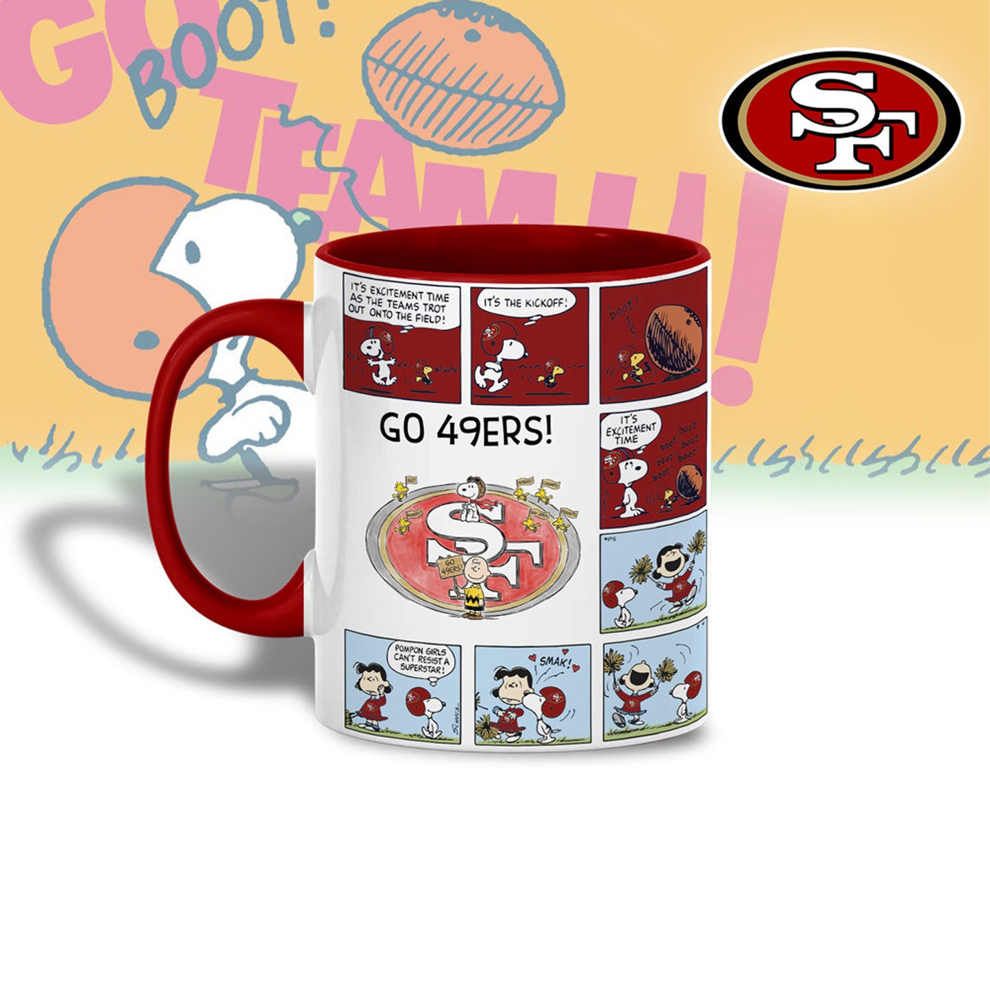 Premium NFL x SF Peanuts Comic Mug NDT NHM