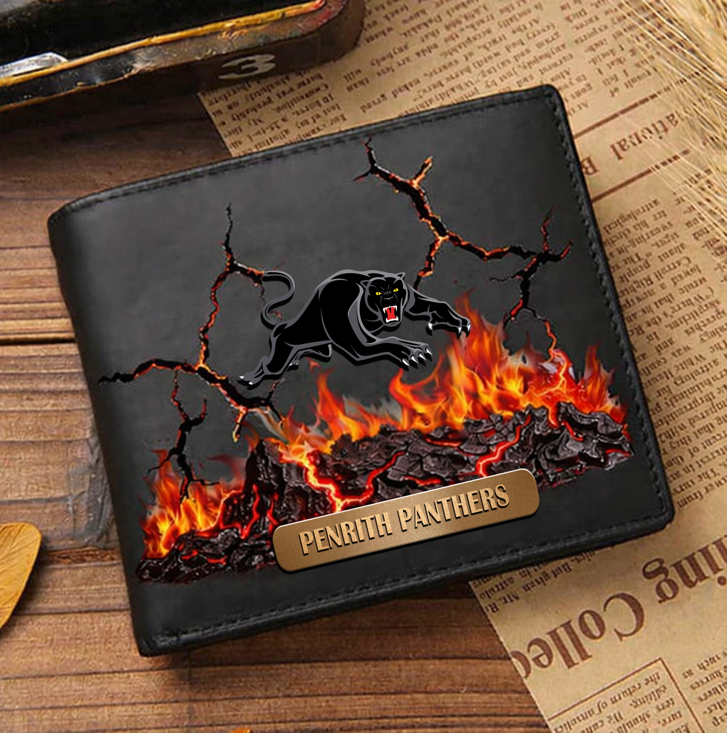 Premium NRL x PP 3D Ember Embossed Lucky Wallet NDT VHM
