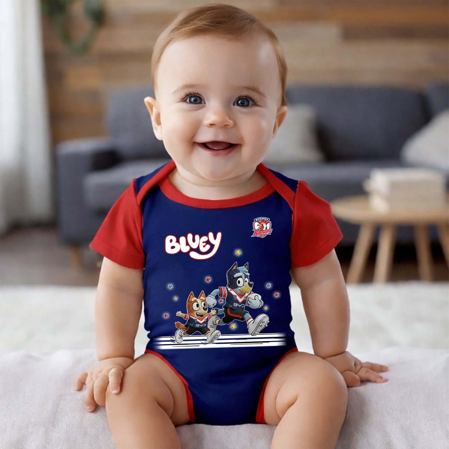 Premium x SR Bluey & Bingo Baby Romper Custom Name For Kids V3 NDT LVH