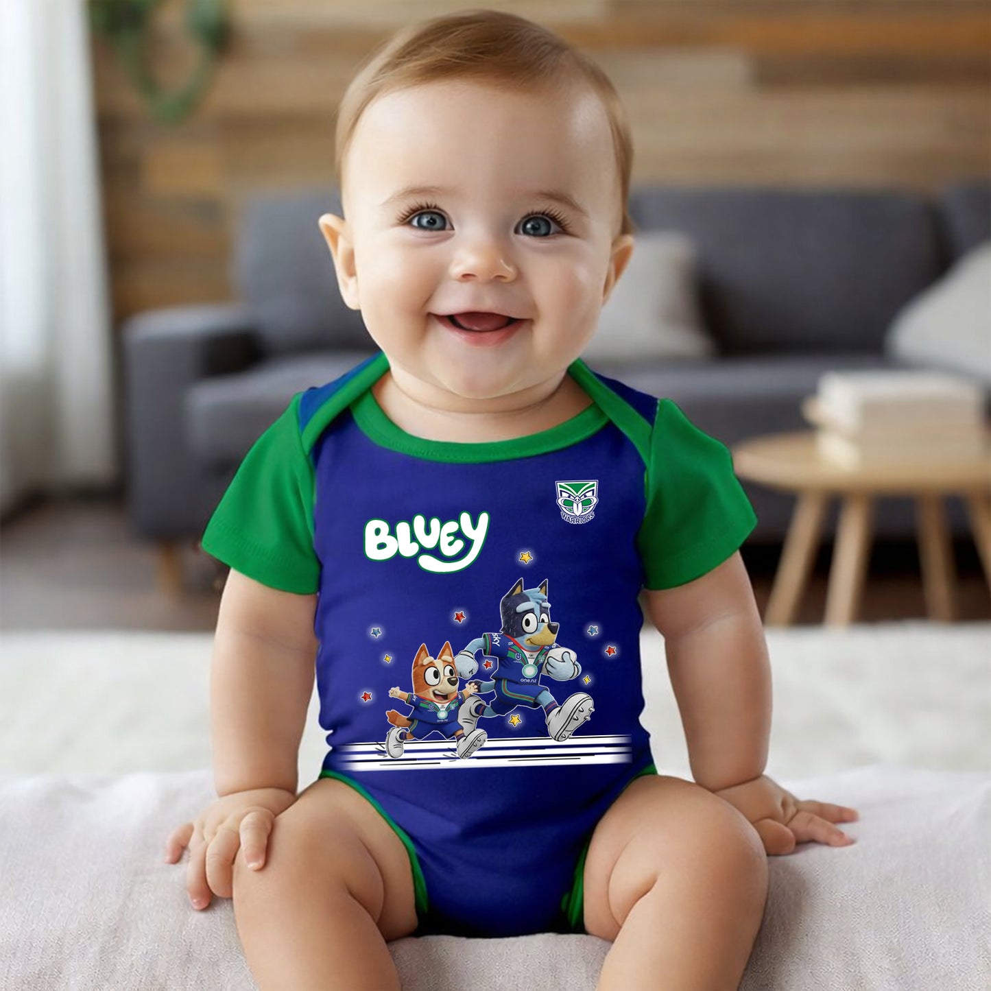 Premium x WAR Bluey & Bingo Baby Romper Custom Name For Kids V3 NDT LVH