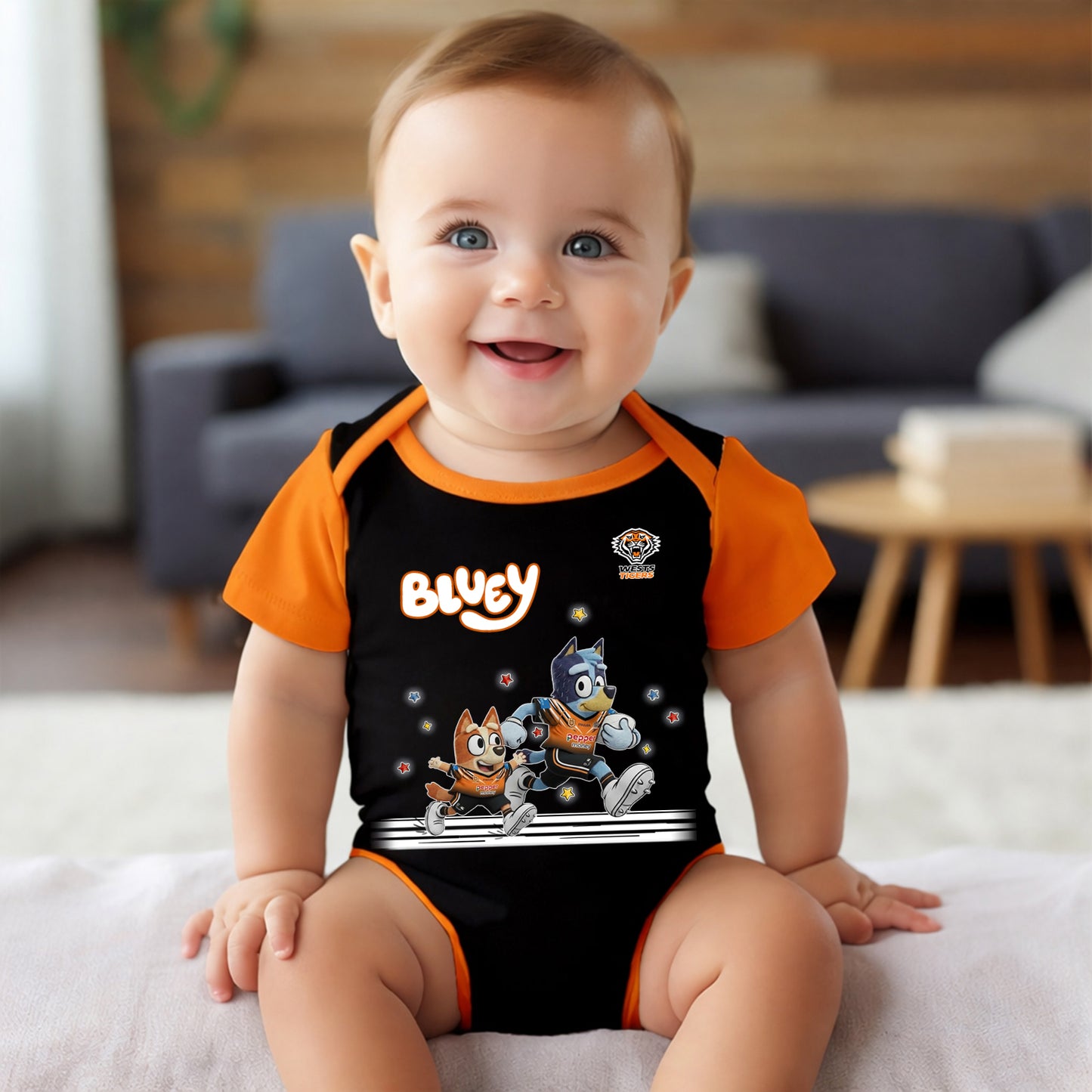 Premium x WT Bluey & Bingo Baby Romper Custom Name For Kids V3 NDT LVH