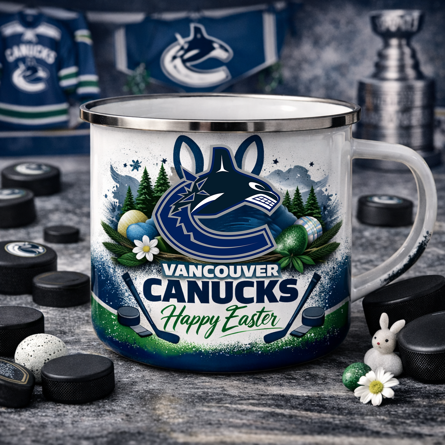 VAN X NHL Easter-themed enamel mug 0703 NAK NHT