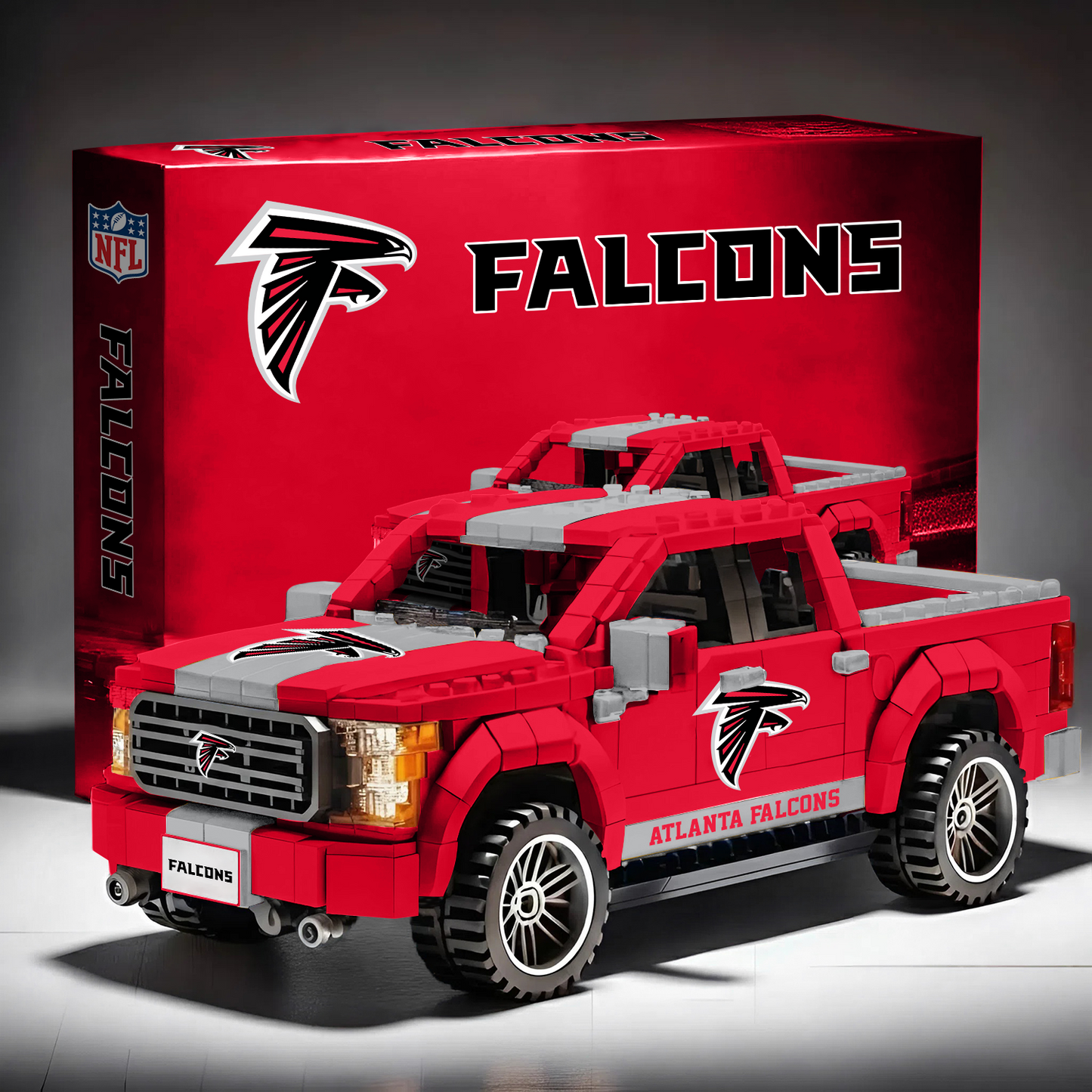 ATL X NFL 3D Racing Truck Model Building Block Set NAK NHT