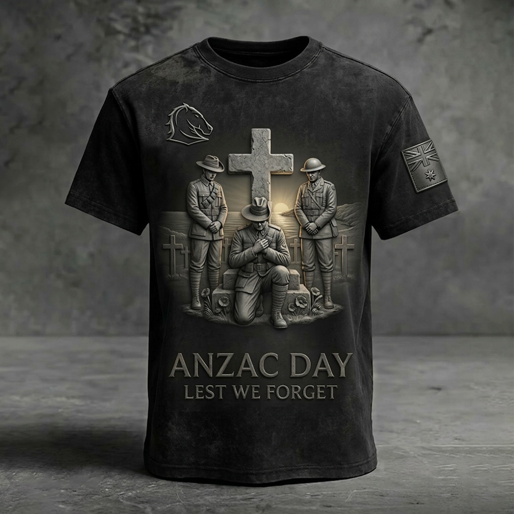 BB _ NRL ANZAC Day Commemorative T-Shirt - Lest We Forget Edition NAK TTT