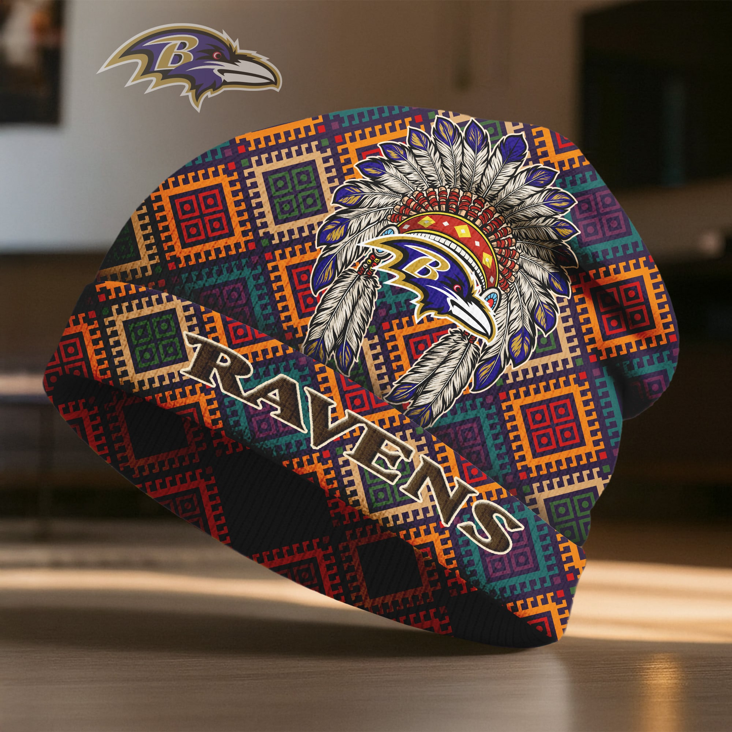 BR x Premium NFL Native American Heritage Beanie Hat NY NAK CTKT