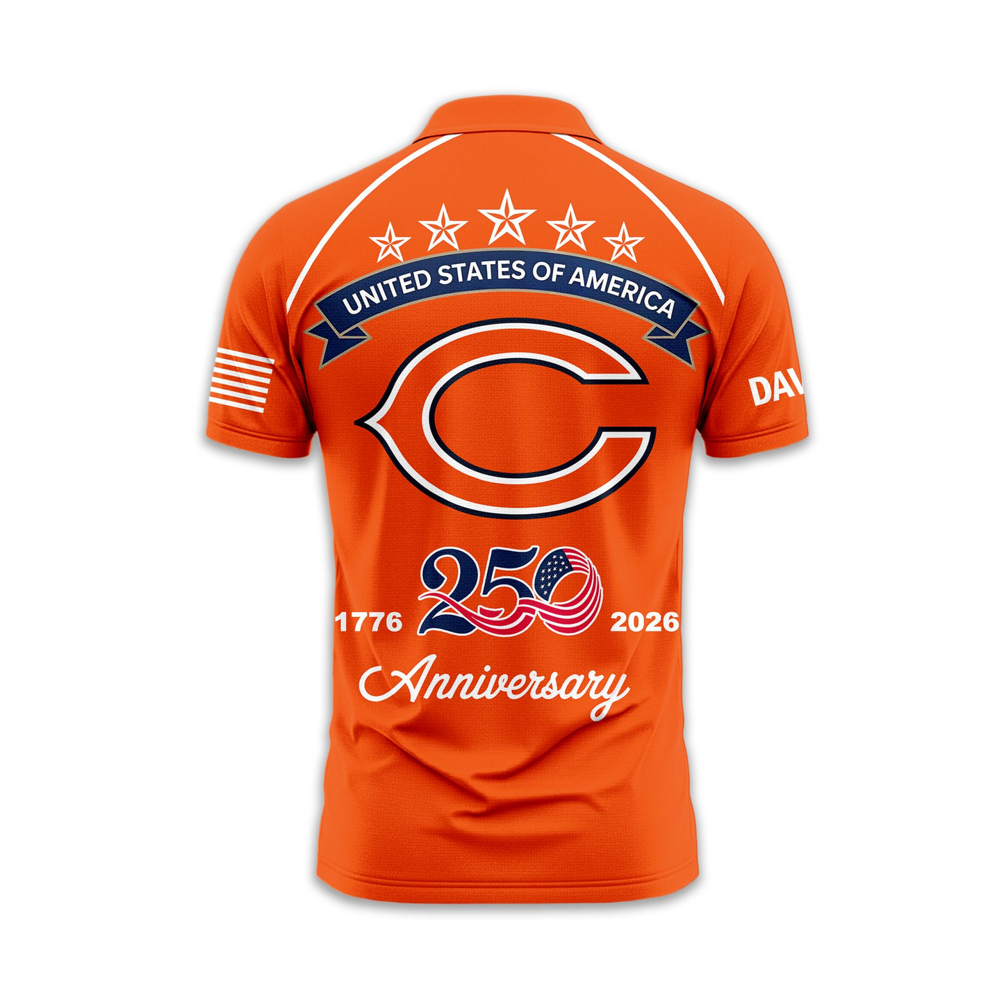 CHI Premium NFL American Semiquincentennial Polo Shirt DDT NTL
