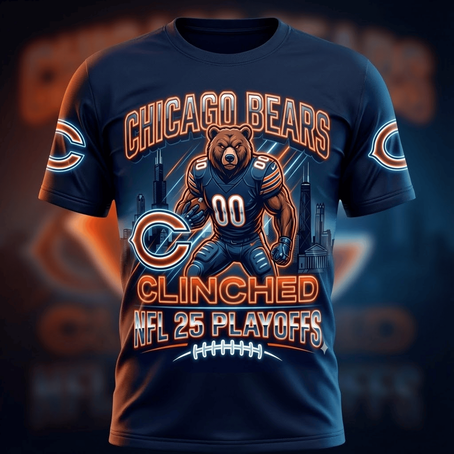 CHI x NFL Playoff Football Tee NAK CTKT