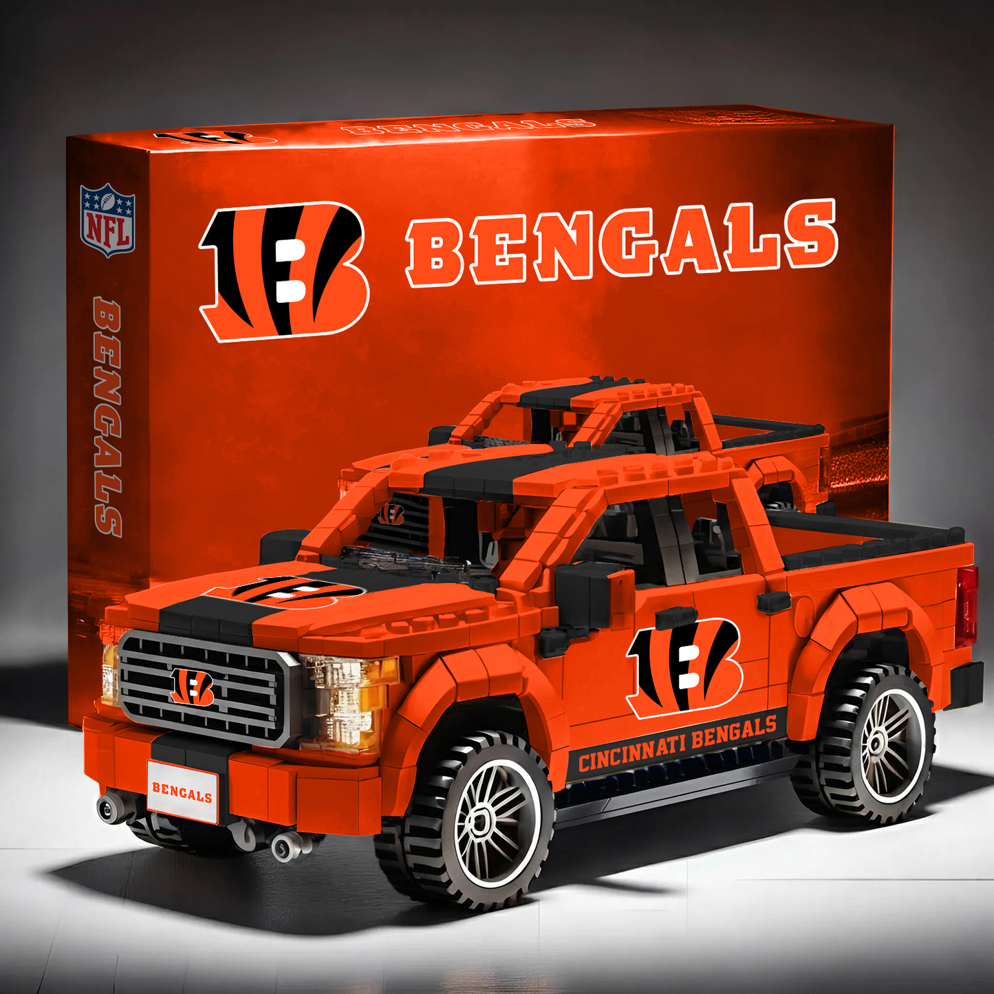 CIN X NFL 3D Racing Truck Model Building Block Set NAK NHT