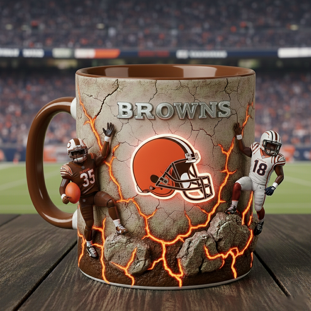 CLE x NFL Coffee Accent Mug - Personalized Gifts NAK CTKT