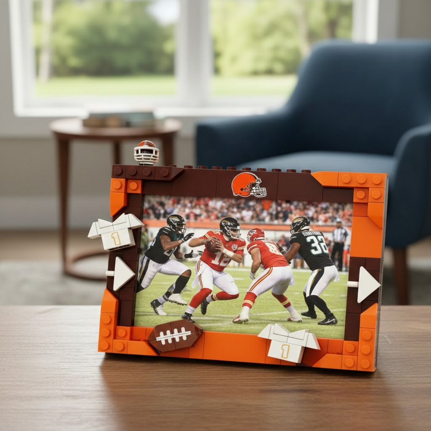 CLE X NFL Football Photo Frame Building Set Compatible Display Gift For Fans NAK NHT