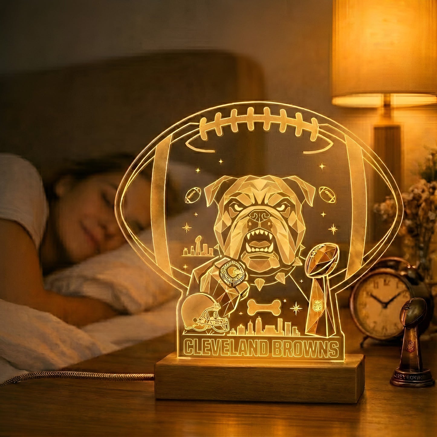 CleB x NFL Acrylic LED Desk Lamp NAK NTN