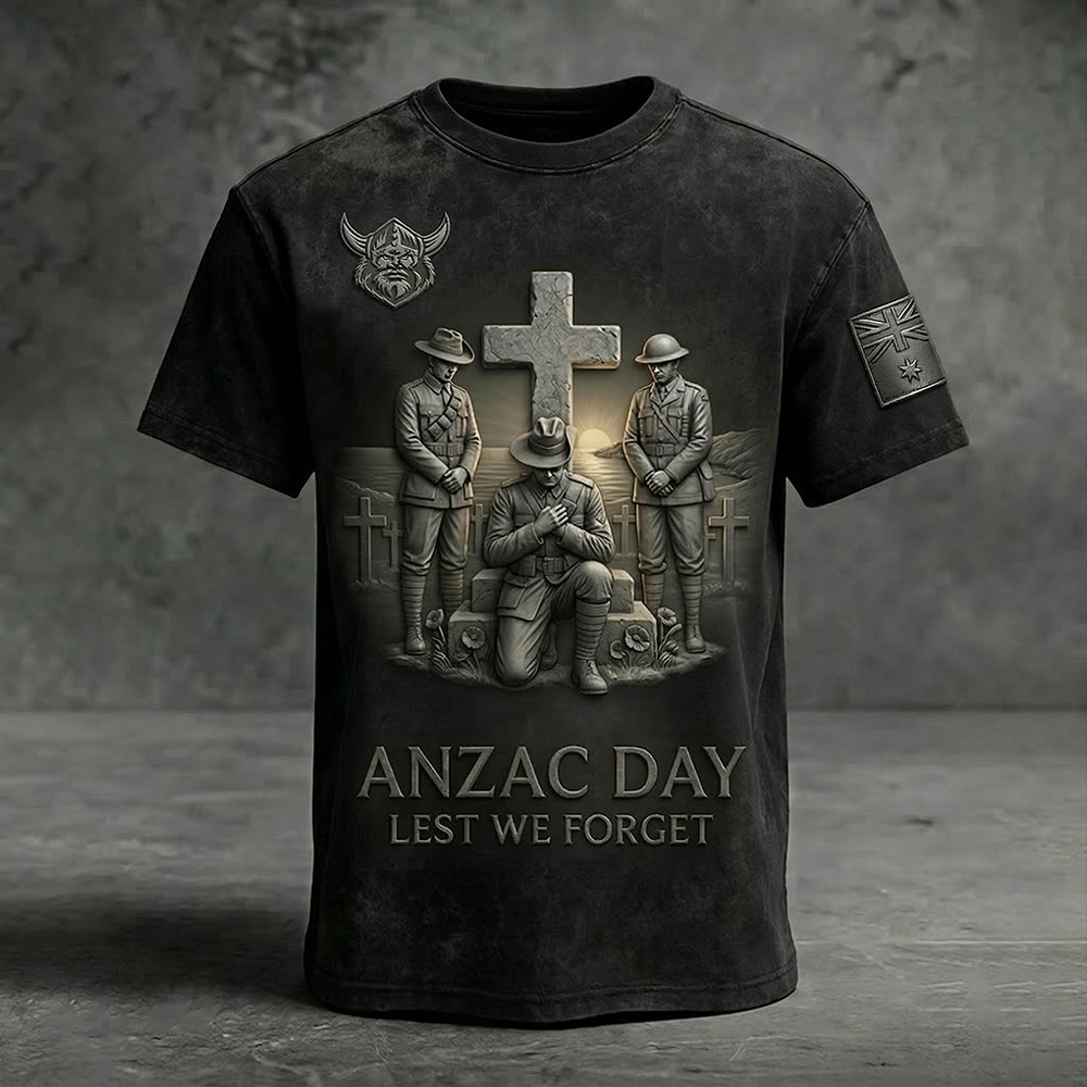 CR _ NRL ANZAC Day Commemorative T-Shirt - Lest We Forget Edition NAK TTT