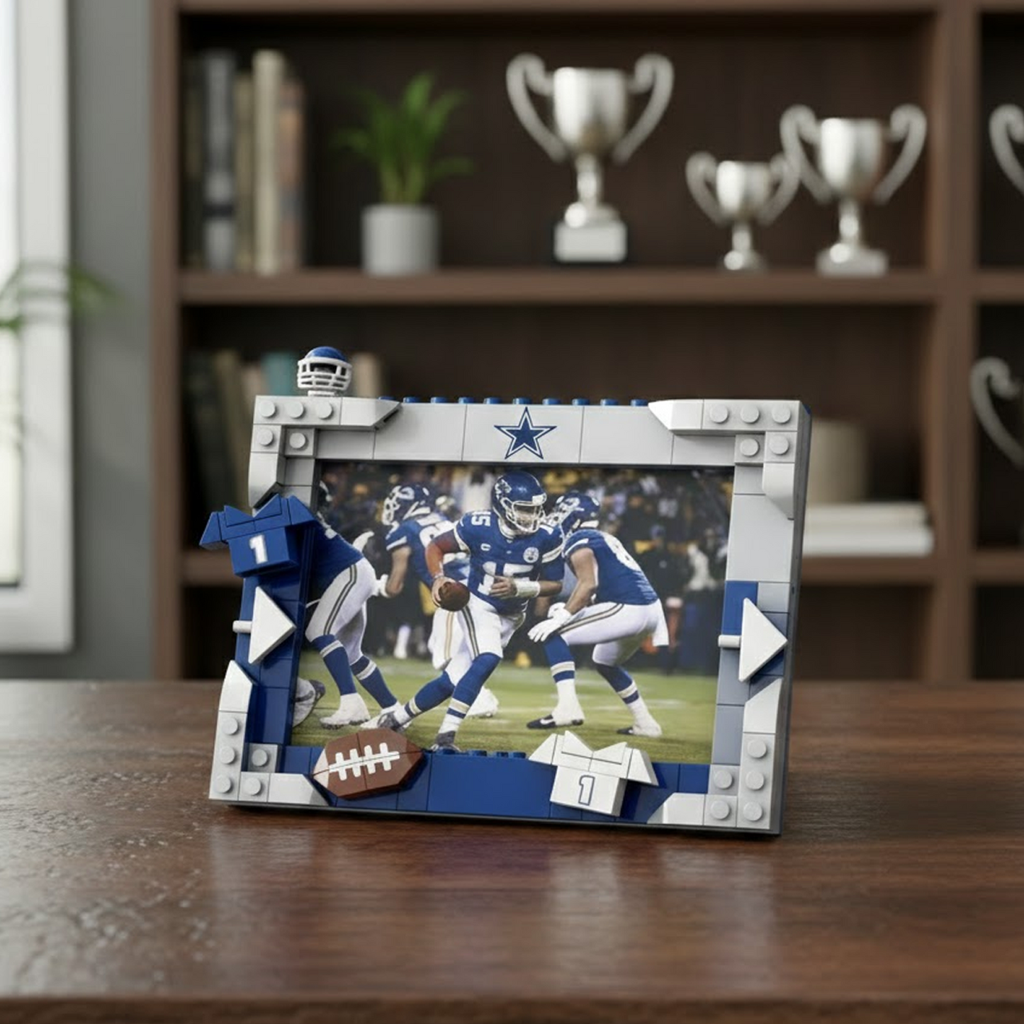 DAL X NFL Football Photo Frame Building Set Compatible Display Gift For Fans NAK NHT