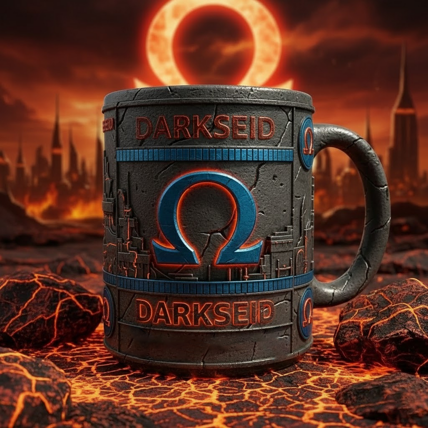 DAR X Mug featuring DC Comics legends. NAK NHT