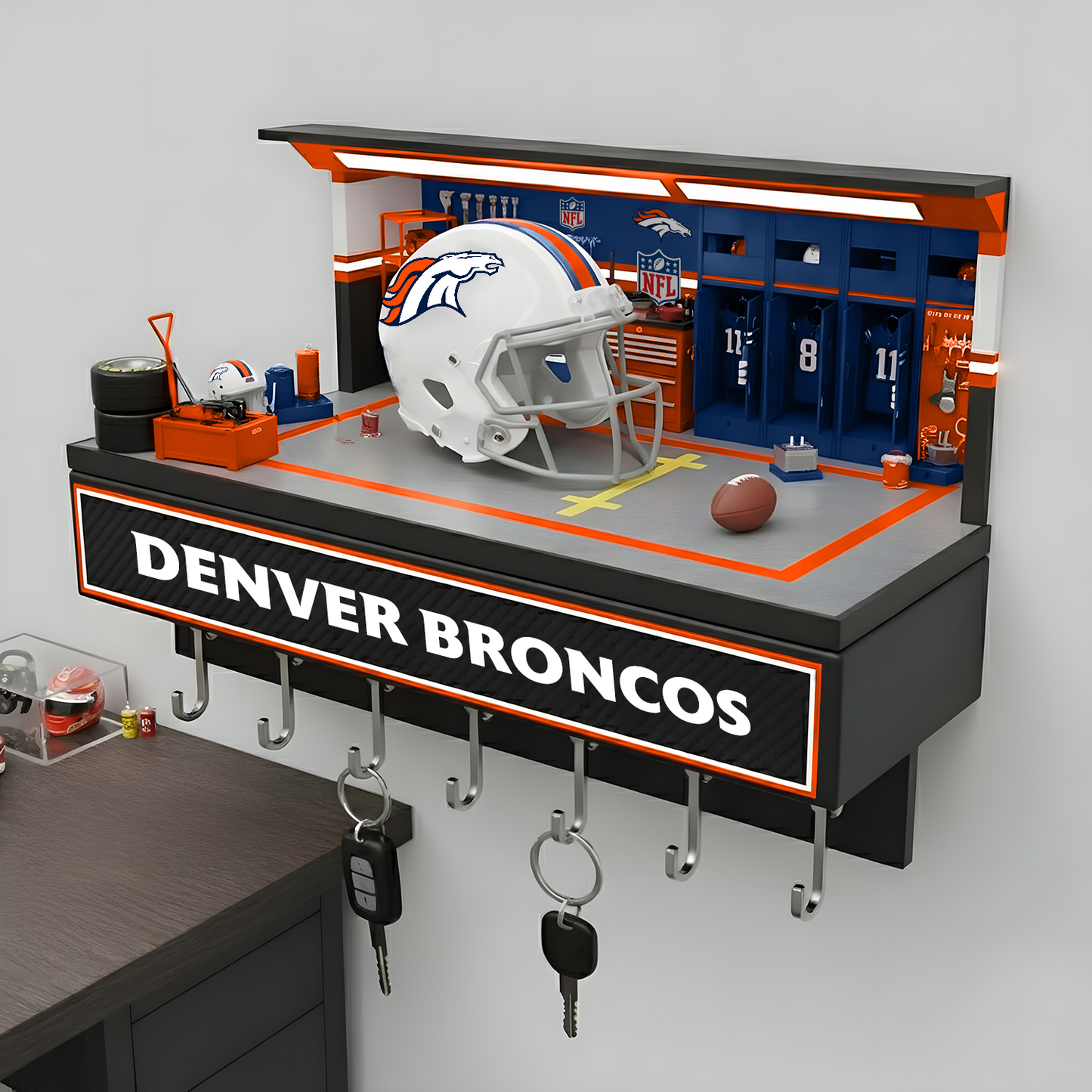 DEN X NFL Decorative key holder in a sporty style NAK NHT