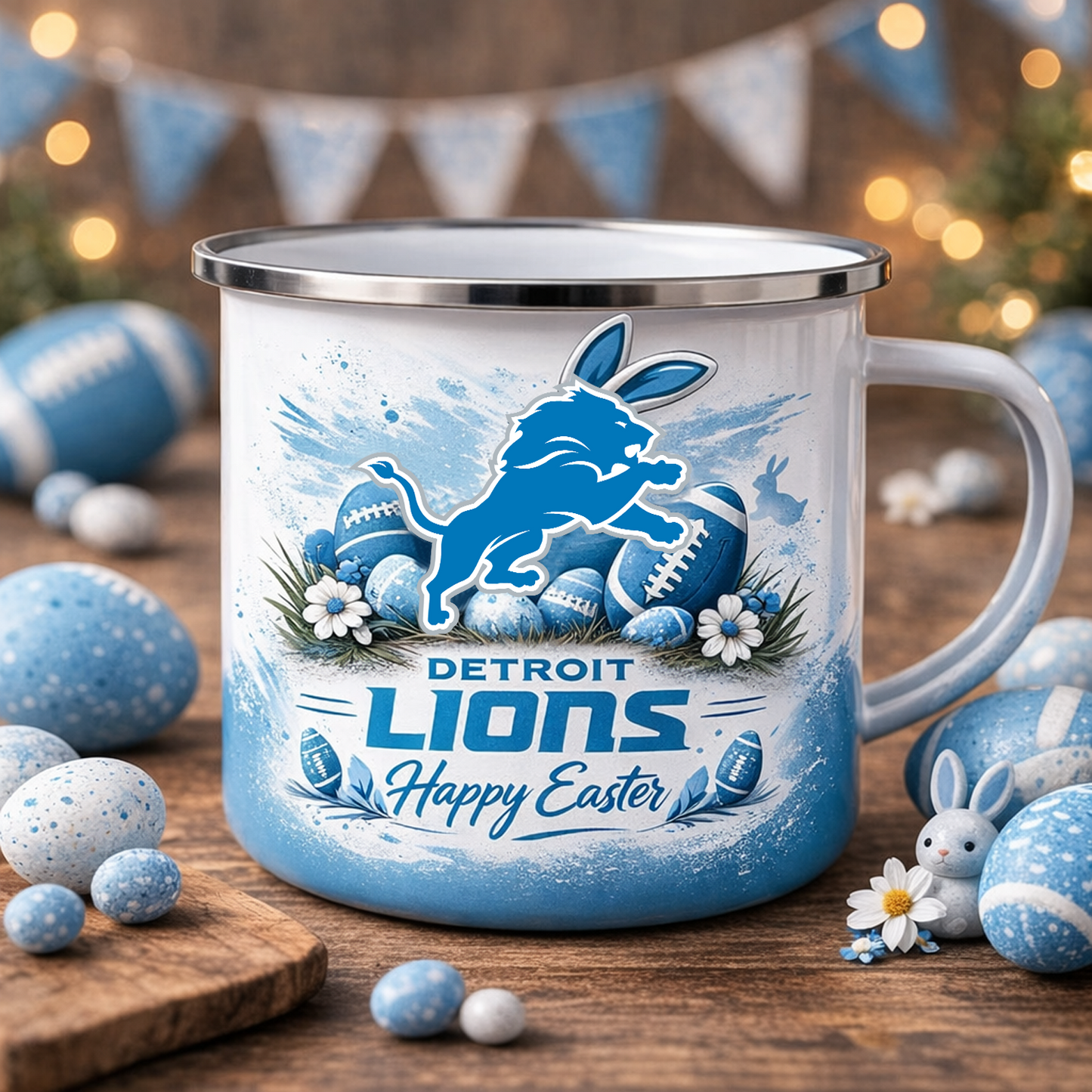 DET X NFL Easter-themed enamel mug NAK NHT